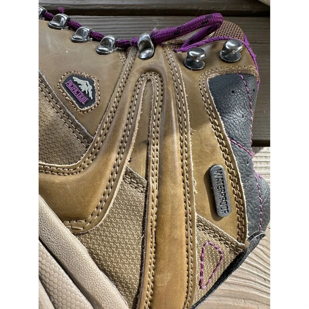 Pacific Trail Hiking Boots Woman's Waterproof Brown Purple‎ Boots Size 8